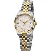 Regent Damenuhr Edelstahl-Armbanduhr Analog Metallarmband silber gold URBA876