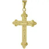 Trendor 51998 Kreuz-Anhänger Gold 585 (14 Karat) 40 x 27 mm
