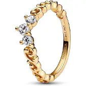 Pandora 162232C01 Damenring Edle Tiara mit Wirbel Goldfarben