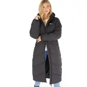 Bench Damen Eloraina Langer Kapuzen-Steppmantel Schwarz