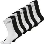 New Balance Zehn Paar Gepolsterte Socken mit Knöchelbund Schwarz/Weiß