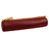 Rhodia rundes Schlampermäppchen italienischem Kunstleder, 5x21,5 cm Gold 319043C