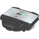 Moulinex Sandwichtoaster Ultracompact SM156, Schwarz, Edelstahl, Kunststoff, Edelstahl, Fertig, 230 x 130 mm, 700 W, Typ C