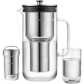 AARKE Purifier, Pitcher-Wasserfilter, 2,36 l, Edelstahl, Transparent