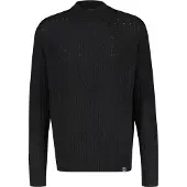 Lerros Cable-Strickpullover mit Turtleneck - Black - XL