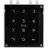 2N Telecommunications 2N Touch-Tastatur & RFID-Lesegerät 125 kHz, 13,56 MHz, NFC, Schwarz, , Wand