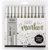 Creativ Company Sketch Marker Natur 12er-Set