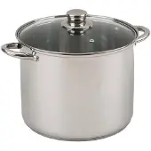 Kuketo | Edelstahl Kochtopf Gastronomisch 8 L – 24 cm Großer Induktionstopf Mit Deckel – Robust, Hoch & Für Profis & Haushalt Geeignet