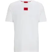 HUGO für Herren. 50447978 Diragolino T-shirt weiß (L), Lässig, Baumwolle, Kurzarm, Nachhaltig