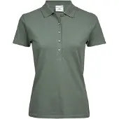 Tee Jays 145 | Damen Luxury Stretch Poloshirt - Farbe: Leaf Green - Größe: 3XL