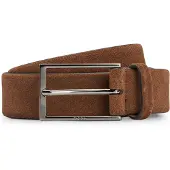 BOSS G?rtel aus Veloursleder mit Logo-Schlie?e aus Metall