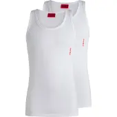 HUGO für Herren. 50469778 2er-Pack weiße Logo-Westen (XL), Heimtextilien, Baumwolle