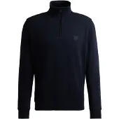 Hugo Boss Sweatshirt aus Baumwoll-Terry mit Troyerkragen Grösse S