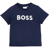 BOSS T-Shirt - Navy m. Weiß - - 12 mt - T-Shirts