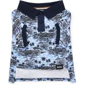 BOSS Hunde-Poloshirt aus Baumwolle mit Palmen-Print Grösse L
