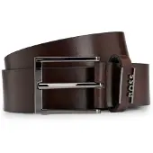 BOSS Gürtel aus italienischem Leder mit gebürsteten Metalldetails Grösse 95