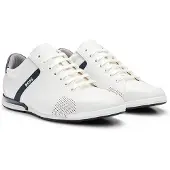BOSS für Herren. 50498282 Saturn Lederschuhe weiß (44), Wohnung, Schnürsenkel, Lässig