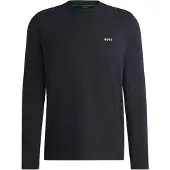 Boss green T-Shirt aus Stretch-Baumwolle mit Kontrast-Logo Grösse L