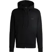 BOSS Kapuzenjacke aus Stretch-Baumwolle mit Reißverschluss und Logo-Print Grösse XL