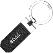 BOSS Schlüsselanhänger aus genarbtem Leder mit Logos in der Geschenkbox Grösse ONESI