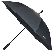 BOSS Regenschirm mit Gittermuster und Logo-Prägung am Griff