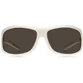 BOSS Weiße Sonnenbrille im Masken-Stil mit goldfarbenen Metalldetails Grösse ONESI