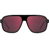 HUGO Sonnenbrille aus schwarzem Acetat mit rot getönten Gläsern Grösse ONESI