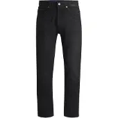 HUGO Regular-Fit Jeans aus dunkelgrauem Denim Grösse 35/34
