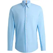 HUGO BOSS für Herren. 50518304 Hemd Relegant Hellblau (XXL), Lässig, Baumwolle, Klassisch, Langarm