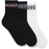 HUGO underwear Freizeitsocken "3P QSRIB SPORTY CC W", Damen, Gr. 39-42, bunt (open miscellaneous 960), Baumwollmischung, unifarben, elastisch, Socken Freizeitsocken, mit kontrastfarbenem Logodetail