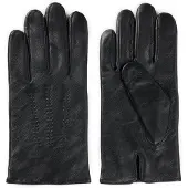 BOSS Lederhandschuhe "Hainz-ME", Herren, Gr. 9.5, schwarz (schwarz 001), Lammleder, unifarben, Handschuhe Lederhandschuhe, mit Touch Tech Fingertips