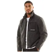Jack & Jones Herren Vesterbro Teddy Jacke Grau Melange