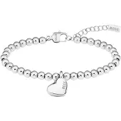 BOSS Armkette "HONEY HEART BEADS", silber (edelstahlfarben), Armbänder, Damen, 19cm, Edelstahl, Armkette