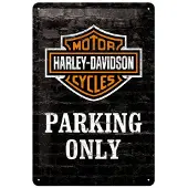 Nostalgic Art Blechschild 20 x 30 cm Harley-Davidson Parking Only Unisexneutral180 - Motorradzubehör - Geschenkideen