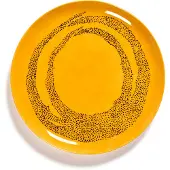 Serax Essteller Feast Tableware by Ottolenghi Yellow Dots Black L 26,5 cm