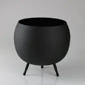 Pflanzen-Kölle Pflanztopf auf Fuß, schwarz, H19 x Ø20 cm
