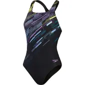 Speedo Damen Schwimmanzug DIGI PLMT MDLT AF BLACK/PURPLE