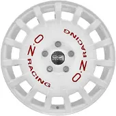 OZ RACING ALUFELGE RALLY RACING 8x17 5x112 ET 45 RACE WHITE RED LETTERING