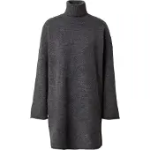 Aware Damen Gemma Rollkragen Strickkleid Dunkelgrau Melange