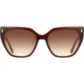 Calvin Klein CK24535S Unisex-Sonnenbrille Vollrand Butterfly Acetat-Gestell, braun