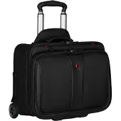 Wenger Rolltasche Patriot, 25 l, für Laptops bis 15,6", Laptopfach, Organizer, Trolleybefestigung, L 310 x B 430 x H 410 mm, Polyester, schwarz