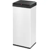 Hailo Big-Box Swing XL Mülleimer - 1 x 52 Liter - selbstschließender Schwingdeckel - Stahlblech - Müllbeutel-Klemmrahmen - Mülleimer Küche rechteckig - Abfalleimer Germany - weiß