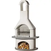 Buschbeck Gartengrillkamin Valenzia weiß-anthrazit 90075.000