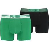 Puma Placed Logo Boxer 2er Pack Grün F327 || Größe L