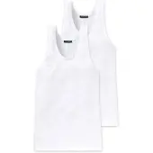Schiesser Unterhemd Herren 103401 Authentic White (2er Set)-S
