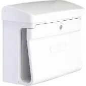Burg wachter Briefkasten Bremen 885 W mit Zeitungsfach, Matt-Optik, A4 Einwurf-Format, EU Norm EN 13724, Kunststoff