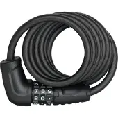 ABUS Spiralkabelschloss Star 4508C/150 - Zahlenschloss aus 8 mm starkem Spiralkabel - -Sicherheitslevel 2 - Schwarz
