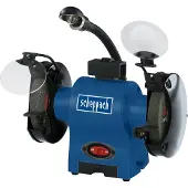 Scheppach Doppelschleifer BG150 Schleifmaschine | 370 W Motor | Körnung K36 und K60 mit 150 mm Durchmesser | 2850 U/min Drehzahl