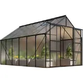 Pergart Vitavia, Aktionsangebot (inkl. 100 Euro Zubehör): Gewächshaus "Mars 9900", schwarz, 9,9 m², 4 mm HKP