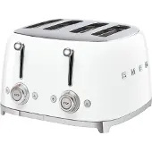 Smeg TSF03WHEU, 4 Scheibe(n), Weiß, Stahl, Tasten, Niveau, Drehregler, 50's Style, China